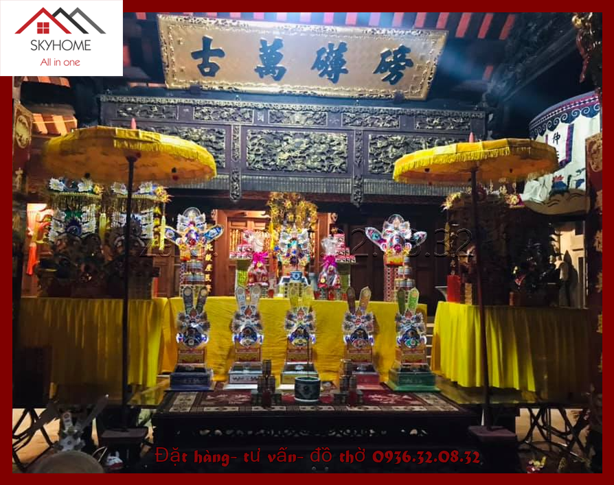 Hoành phi gỗ phòng thờ chữ Bàng bạc vạn cổ